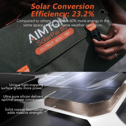 SolarPal 80 Folding Solar Panel – 80W