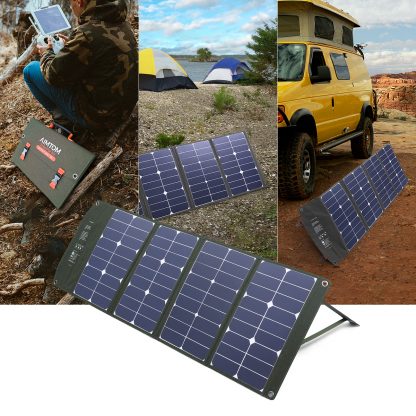 Solar panel with portable Power Station